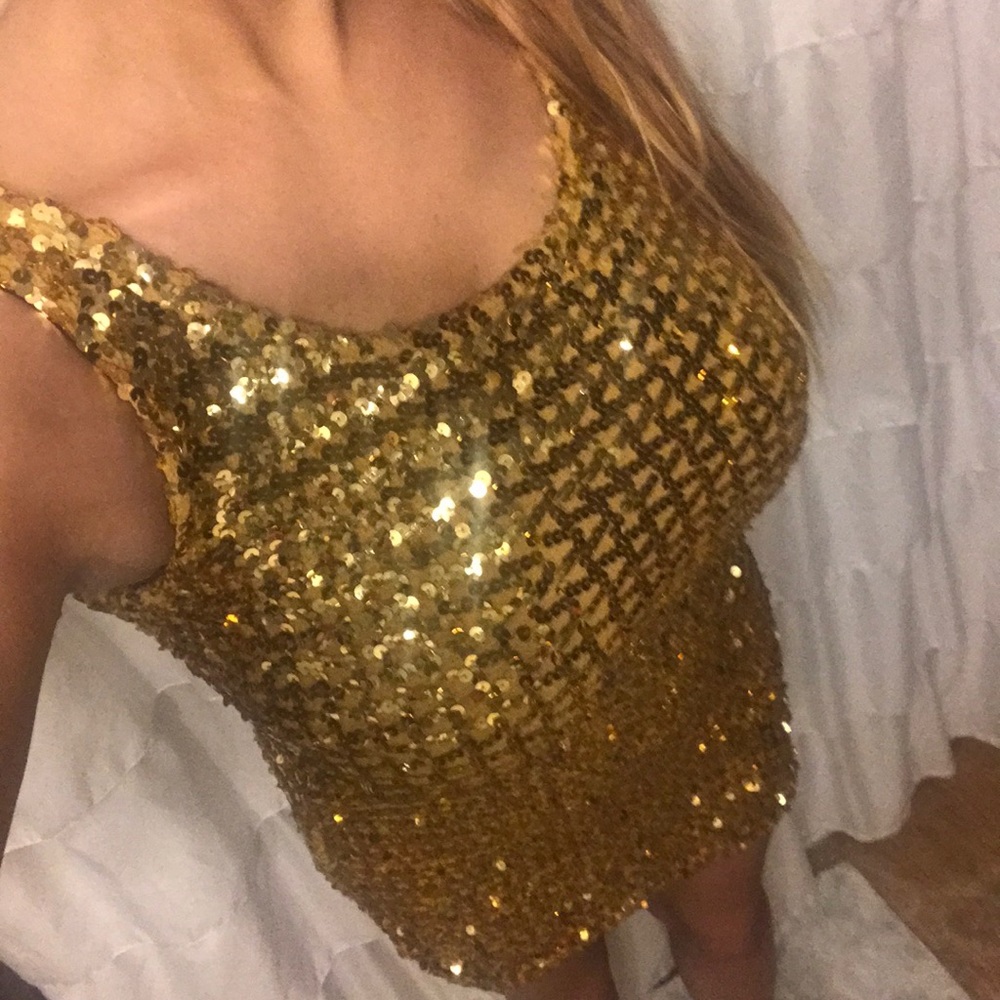 🌟Vintage 90s Gold 🌟 Sequin Dress